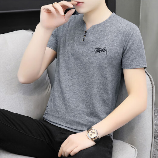 Gulan Dili Hangzhou Four Seasons Grüne Herrenkleidung Guangdong Guangzhou Dreizehn Linie Herren Kurzarm T-Shirt Sommer 2025 Sticked Herren-Türbox-Kragen weiß 691 Modell M 85-115jin [Jin gleich 0,5 kg]
