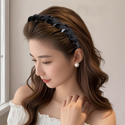 Dongyi's carefully selected hairbands for women, high-end headwear for going out, high cranium, fluffy headbands with teeth, students' face wash hairpins, Chinese Valentine's Day gift