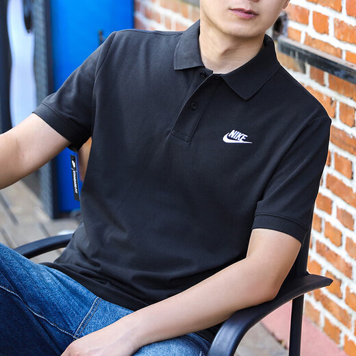耐克（NIKE）商务POLO衫男翻领棉短袖宽松透气休闲T恤CJ4457 绿色/FN3895-365  S 100-120斤