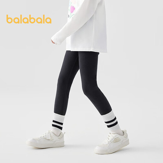 Balabala Children's's's Vêtements Children's Leggings Girls 2025 Automne Clothes Nouveau style petit Child's Color Stretch Long Long Black 90001 130