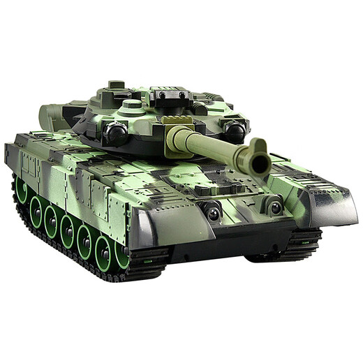 Control de control remoto Toy de control remoto Los niños y los niños pueden lanzar Chariot Car pistas Regalo de cumpleaños de 6 canales Camuflaje verde [Versión de sonido y luz]