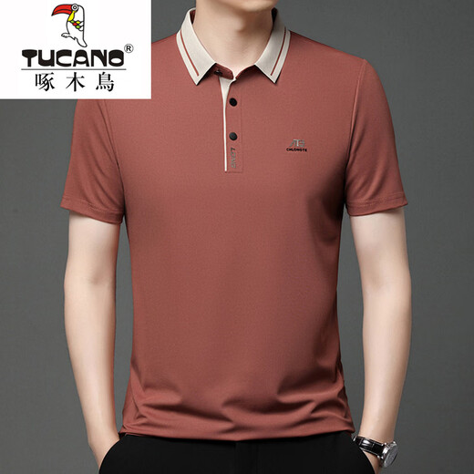 Camiseta de manga corta de lujo de Light Light Light de lujo de la altura de la sola de la manga de carpintero de la camiseta del polo delgado de la altura del padre 16821/Beep White M 16580-100Jin [Jin equivale a 0.5 kg]