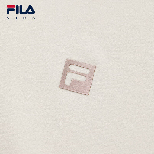 FILA anti-static children's clothing long-sleeved T-shirt 2025 winter new tops for girls, middle and large children, water milky white-IV 170