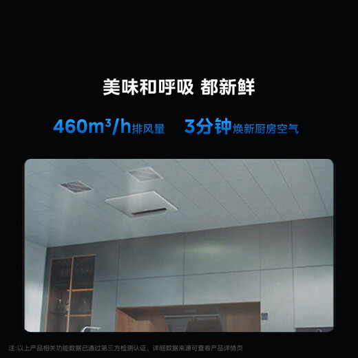 Midea kitchen air conditioner, small cool square, ceiling-mounted 1.5 HP, new level of energy efficiency, frequency conversion, energy saving, large cooling capacity for oil fume, household kitchen air conditioner, kitchen air conditioner, large 1.5 HP, YT100, new product without outdoor unit