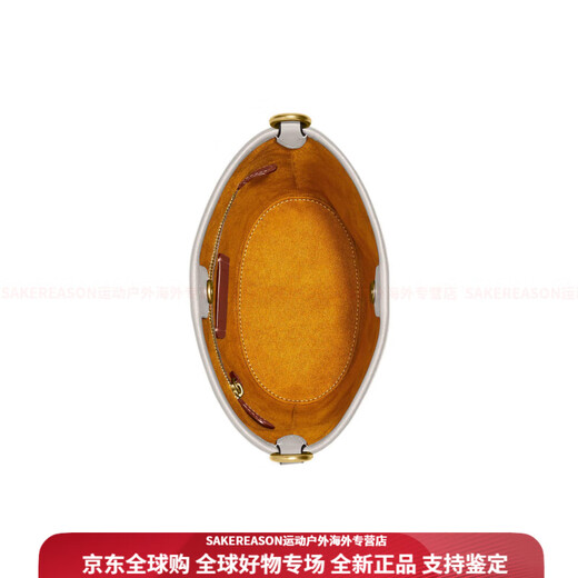 蔻驰（COACH）DAKOTA 15 纯色按扣 牛皮革 水桶包手提单肩斜挎包 迷你 女款 白 基础装(包+防尘袋)