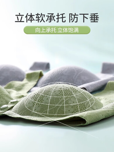 Yalu Mutter Unterwäsche Frauen vordere Knopf BH ohne Stahlringweste Typ Ice Seide Dünne BH mittleren Alters und ältere Frauen ohne Spur Spring Nsdyt-Green L [vorgeschlagen 100-120jin [Jin ist 0,5 kg]]