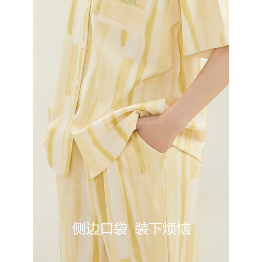 恒源祥情侣睡衣夏季短袖男女夏款感可外穿家居服套装薄款 16862A男款 XL