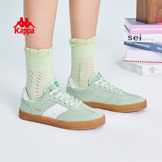 Kappa -Frauenschuhe, DE Trainingschuhe für Frauen 2025 Sommer neuer Trend Freizeitschuhe Leicht weicher Sohle modischer vielseitiger Brettschuhe See Wassergrün/Klassiker Weiß 36