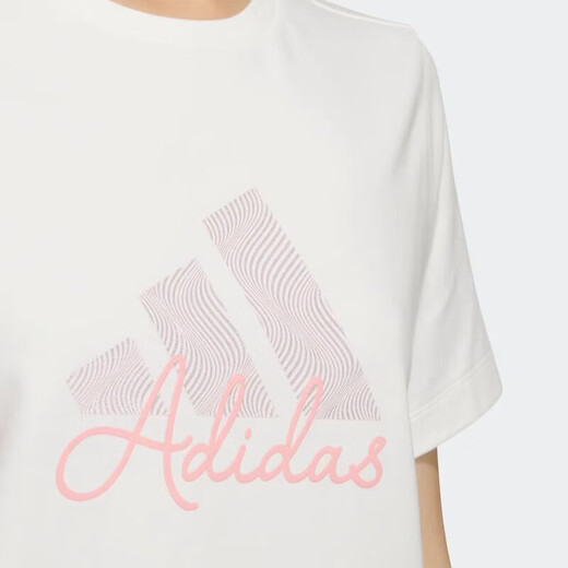 ADIDAS Adidas Women's Clothing 25 Summer New Sportswear Comfortable Breathable Running T-shirt Soft Comfortable Breathable Short Sleeve KF2677 S