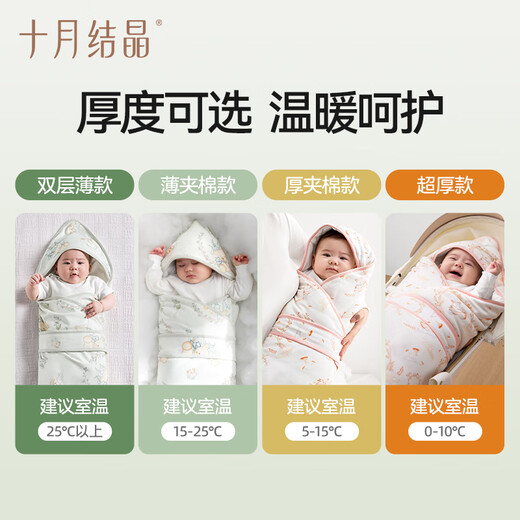 October Crystal Baby Cover Newborn Anti-Jump Autumn and Winter Newborn Baby Cover Sheet Constant Temperature Adjustment 7A Antibacterial Mi Xiong Castle Deep Winter Style