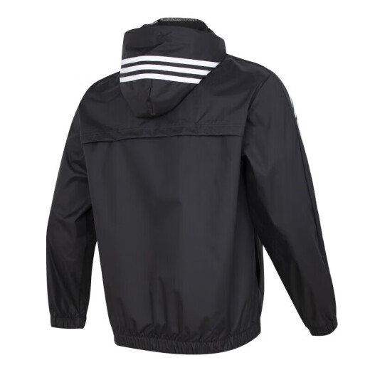 阿迪达斯 （adidas）阿迪达斯梭织连帽夹克男春季运动服休闲跑步外套IB0384 IB0384/松紧袖口/三条纹 S