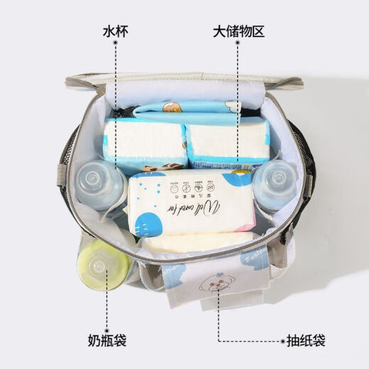Hug Bear (BBAR) Kinderwagen Aufbewahrungstasche Baby Walking Artefakt Aufbewahrung Tasche Universal Accessoires Haken Baby Kinder Trolley -Tasche Cartoon Hund Universal Größe