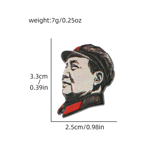 Fat Donglai's same Chairman Mao badge serving the people Chinese style retro Mao Zedong badge clothes pin Mao Zedong badge