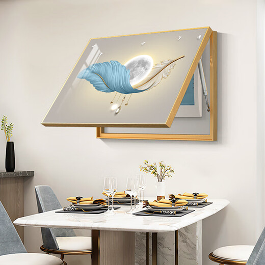 Light Luxury Meter Box Coremersing Modern Simple Living Distribution Box Hanging Painting без удара мощностью главной крышки коммутатора K12189 60*45 (Блок 50*35 см Гидравлический черный рам
