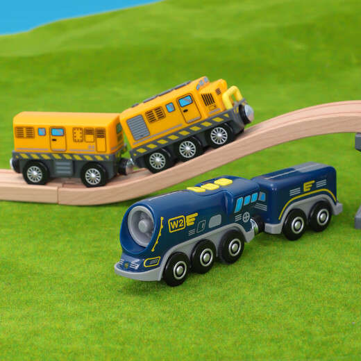 Juguetes para niños trenes vías simulación brillante tren boy tren modelo de riel de alta velocidad Número de armonía de riel ligero rojo paquete de riel ligero rojo