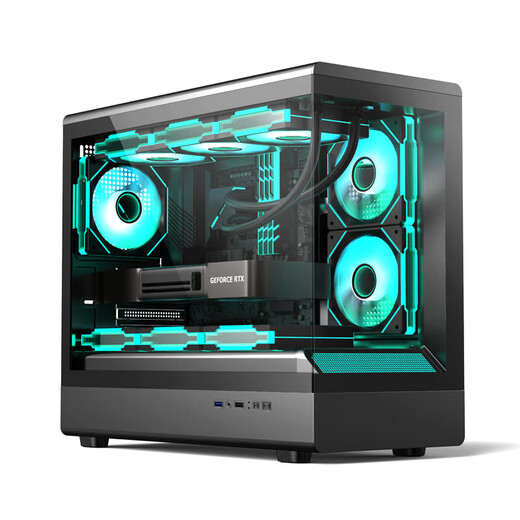 ASUS Family Core i5 13400F/14600KF+RTX5060 desktop assembly computer console game high-end e-sports independent display live broadcast design rendering complete desktop computer 14600KF+ASUS RTX5060 Snow Leopard upgraded model