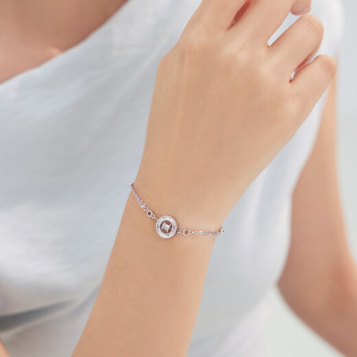 Lukfook Jewelry platinum bracelet, platinum 950 rotatable small waist bracelet, price about 5.64 grams