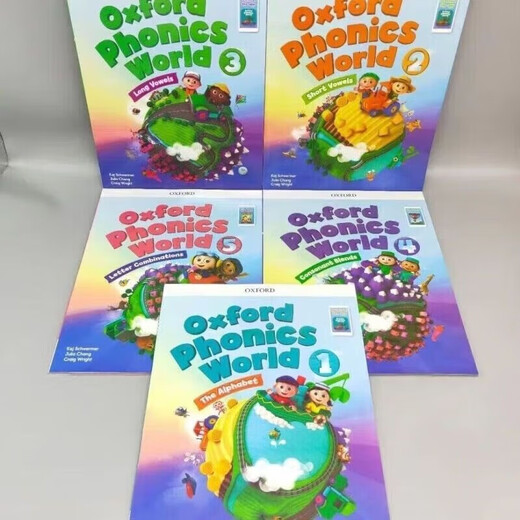 新版oxford phonics world 12345级别 牛津自然拼读 拼读世界 全套1-5级学 1级学生书练习册/共2本 全套15级学生书练习册/共10本