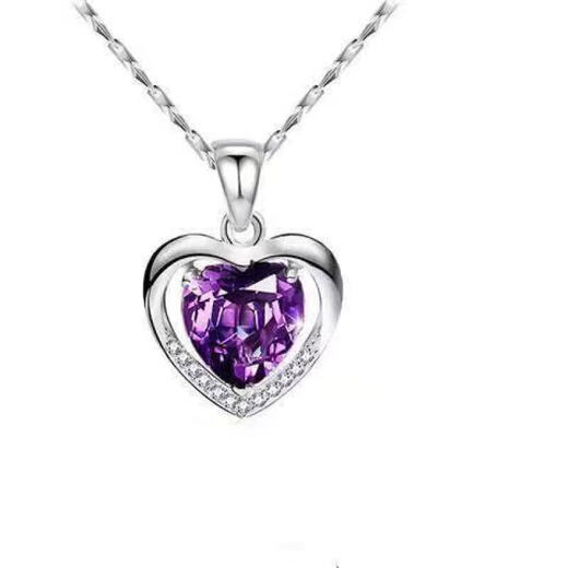 Heart of the Ocean PT950 Platinum Necklace for Women 2025 New 18K-Clavicle Chain Pendant as a Gift for Girlfriend and Wife Blue with Melon Seed Chain 45CM Light Luxury Style