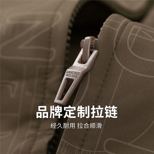 Dancing with Wolves [full of seal] Baseball Lone Jacket Men's 2025 Autumn New Windproof and Wrinkle-resistant Flying Casual Youth Jacket 1003 Khaki 701 S (165)