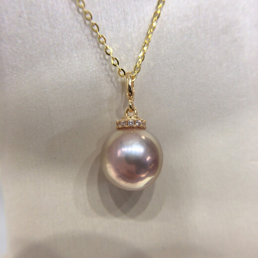 Fat Donglai Quality Edison Pearl Pendant Zhuji Fresh Water Highlight Perfect Round Almost Flawless Princess Same Style Purple A Style Princess Style Silver 9-10mm