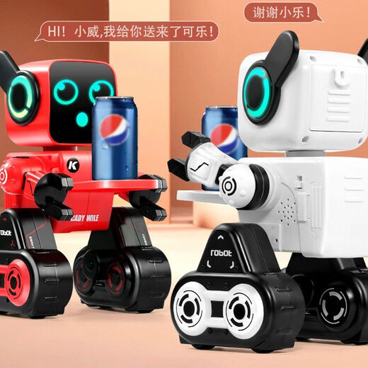 Xiaomi Youpin Robot Children's Toys Girls and Boys Intelligent Dialogue Early Church Dance Electric Remote Control Robot Interaction K10 Red Deluxe Edition APP Control Standard Single Battery Edition