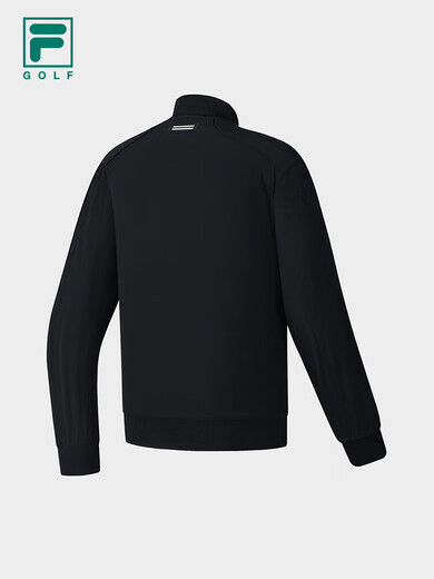 FILA men's woven jacket 2025 summer new golf sports simple base top dark black-BK L 175/96A/L