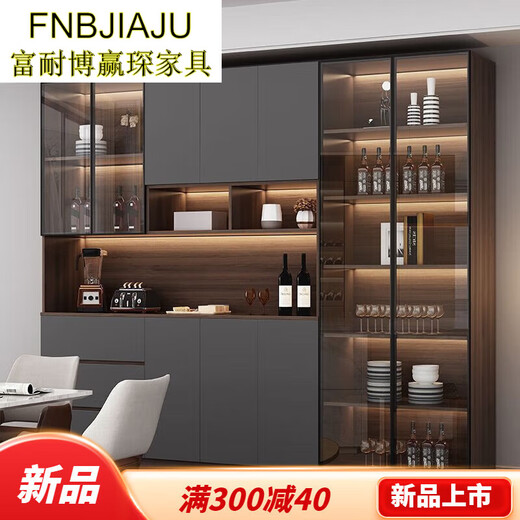 富耐博2025新款餐边柜一体靠墙柜子轻奢家用客厅酒柜餐厅茶水柜厨房置物 款式15280长送货入户+安装