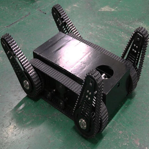 Kezitu small swing arm rubber track chassis Remote control all-terrain walking intelligent robot manufacturer supports customization ZD-70 swing arm chassis