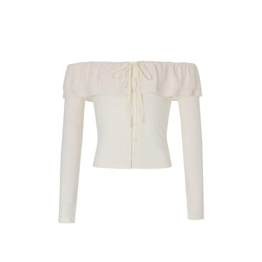 NOT YOUR ROSE notyourrose Korean niche brand simple one-shoulder new autumn light gray bow