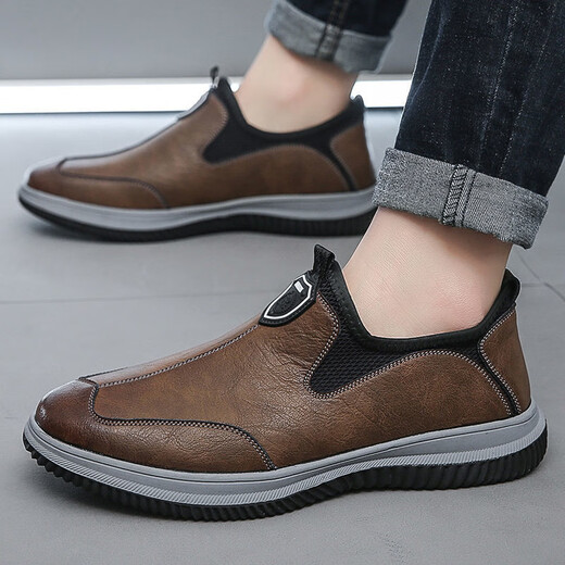 Región occidental Camel Chef Zapatos de protección de trabajo para hombres Zapatos de trabajo Spring Spring impermeable Aceite resistente al desgaste Resistente zapatos anti-deslizamiento zapatos de cuero casual Men 6627 Negro [Promoción]-Garantía de tres años-Luo 39
