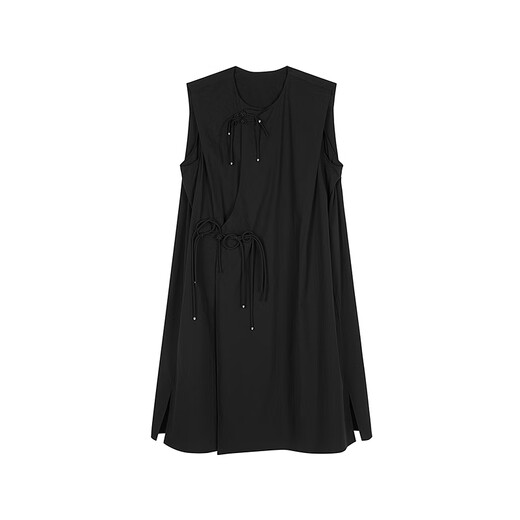 
JNBY [Same Model in Shopping Mall] 25 summer new dress straight sleeveless round neck 5P5G13570 001/This black 101/bleached L equal size