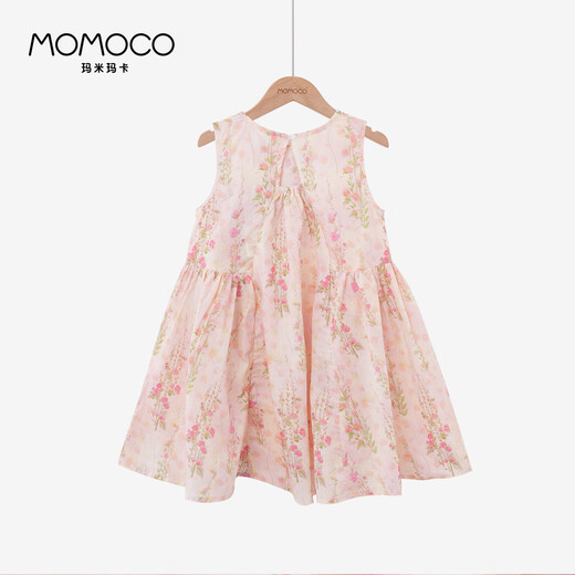 Mamimaca Momoco Girls Summer Pure Cotton Dress Новое дышащее цветочное хлопковое платье Full Print 130