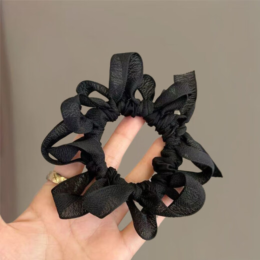 Xiang Wan hair rope 2-piece set retro bow ball head high ponytail hair band rubber band head rope hair rope hair accessories