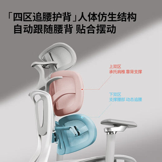 歌德利（Gedeli）人体工学椅电脑椅电竞办公椅J2补贴立减15 【3区环抱追腰追背】曜黑(4D扶b 高承重五爪_旋转 升降扶手