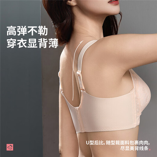 都市丽人内衣女凉感洞洞杯文胸无痕无钢圈透气薄款聚拢胸罩3BHA24 冰兰