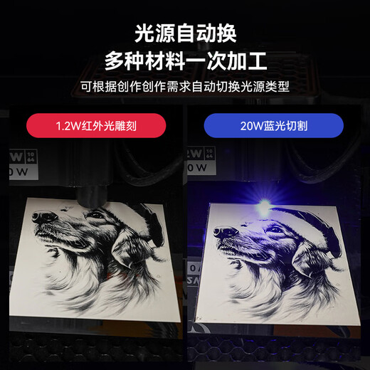 ATOMSTACK KRAFT laser engraving machine dual light source bamboo wood metal printing marking cutting machine