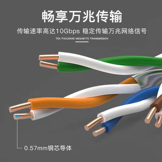 Akihabara (Chseal) Akihabara QS6169 Super catégorie six câble réseau double bouclier pur cuivre décoration à haut débit à haut débit