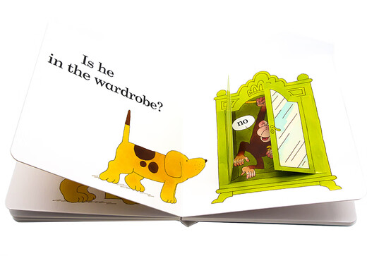 Wo ist Platz, wo ist Xiaobo? XIAOBO -Serie Flip Book Wo ist ein englisches Original -Bilderbuch Xiaobo -Serie Flip Book Young Children's Aufklärungsbilder Eric Hill English Learning [2 zufällige Volumes] Xiaobo Library Series (Kartonbuch)