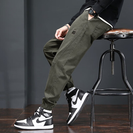 Charluoel Pantalon décontracté Pantalon de style Spring and Automne Pantalons masculins Pantalon Harem Pantalon Sports Pantalon Men de Nine Point Men's Tide Long Pantal