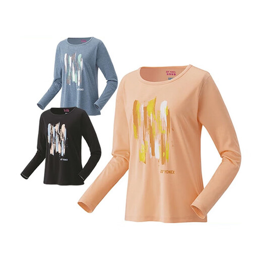 YONEX Women's Long Sleeve T-shirt Outdoor Sports Top Women's Sweat-absorbing Quick Drying Cool 16813 (590) Felt Blue S