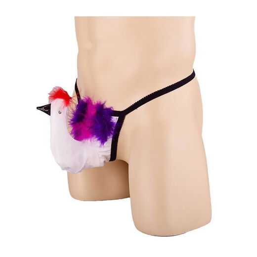 New Angry Chicken Head Fun Toy Underwear European and American Popular Role Playing Thong Men's Elephant Pants Nightclub White