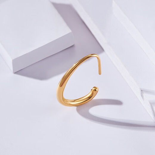 Chao Acer Royal Gold Earrings for Women Women's Gold Water Drop Earrings 5D Hard Gold Single Piece as a Birthday Gift for My Girlfriend Single Piece (Including Silicone Ear Plugs)