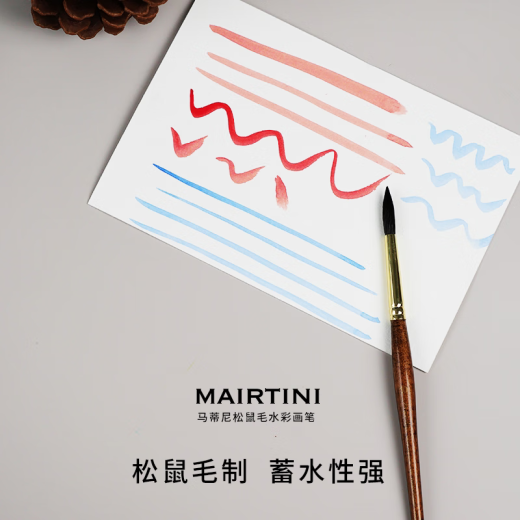 Martini смешанная белка волосы волосы с водоротой ручкой круглой головы щетка для водяной ручки серая белка цвет волос.