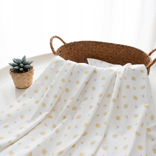 Fabric summer clothes elastic type A Lenzing Modal cotton baby knitted drape 7A excellent cool feeling blanket Yellow flower/7A cool feeling/door width 180cm half meter price