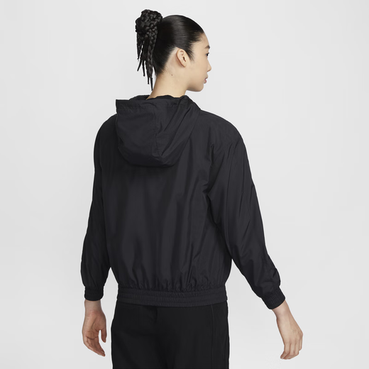 Nike Nike Casual Damen Lose Kapuze -Jacke Sonnenschutzkleidung Neue Sommerjacke Mesh Sport Fv6299 010 Black_white XS