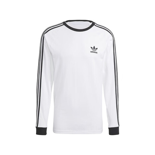 阿迪达斯 （adidas）三叶草男女25新款圆领透气运动长袖t恤IA4879 4877 白色/ia4879 L 180CM/135-155斤