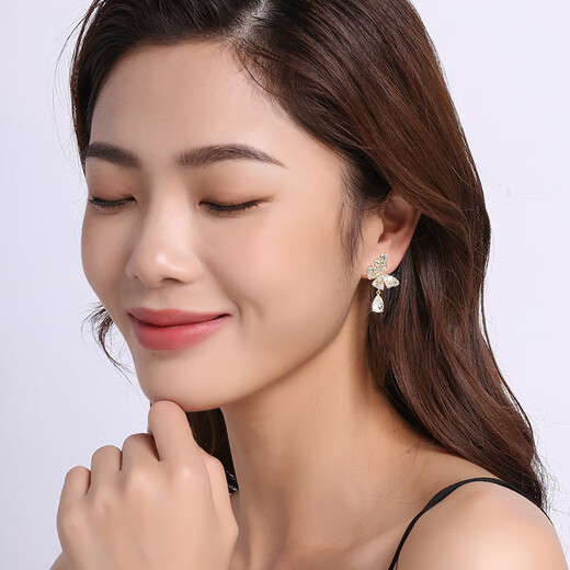 Qlady butterfly ear clip women without pierced ears light luxury high-end niche autumn and winter earrings 2025 new hot style earrings