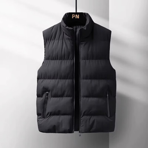 [Löschen Sie das Lagerhaus] Herren-Gelegenheits- und vielseitige Weste für Männer, verdickte Herbst- und Winterkaltweste und Baumwollweste, schwarz 2xl, empfohlen 135-150jin [Jin ist 0,5 kg]
