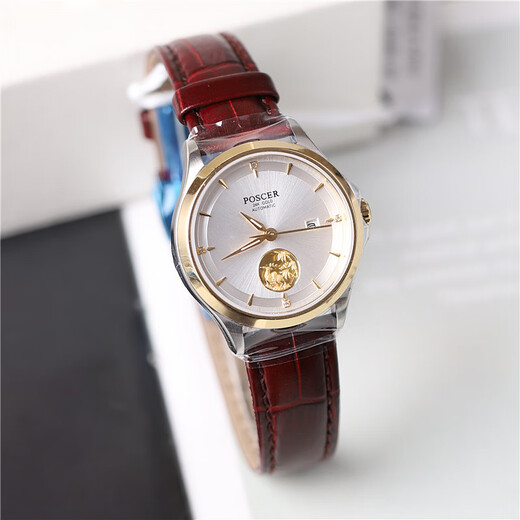POSCER (POSCER) MIRAR Men's 24 kjin [Jin equivale a 0.5 kg] reloj mecánico completamente automático luminoso luminoso gran pareja de porsche pareja 6189 cinturón de acero para hombres blancos dorados